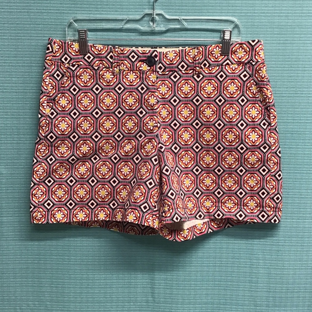 crown & ivy Pink Multi Geo-Print Women's Bermudas